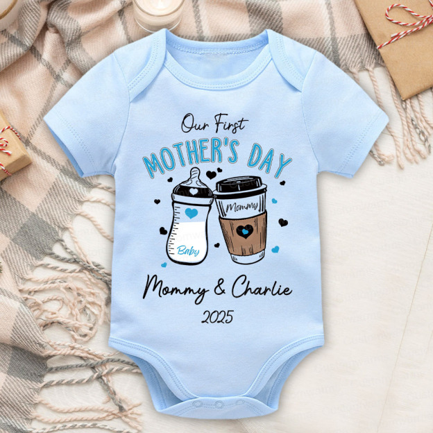 Personalized First Mother's Day Mommy and Baby Outfit | CWFamily17