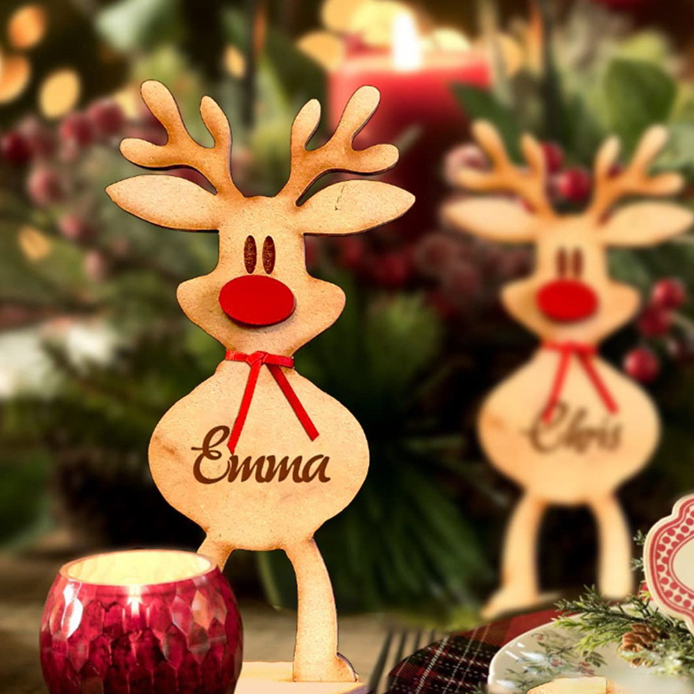 Personalized Freestanding Reindeer Christmas Decoration | MCGift29