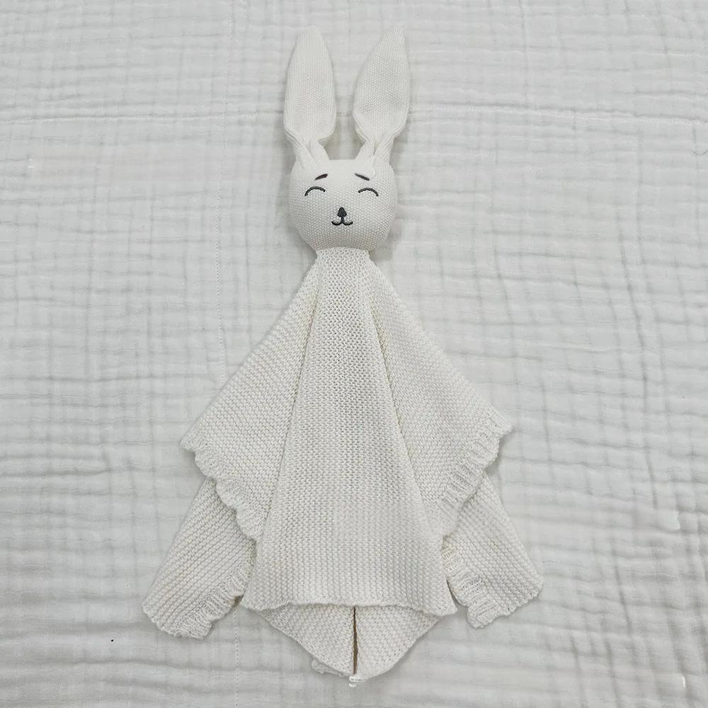 Personalized Baby Embroidery Bunny Comforter | CWToy147
