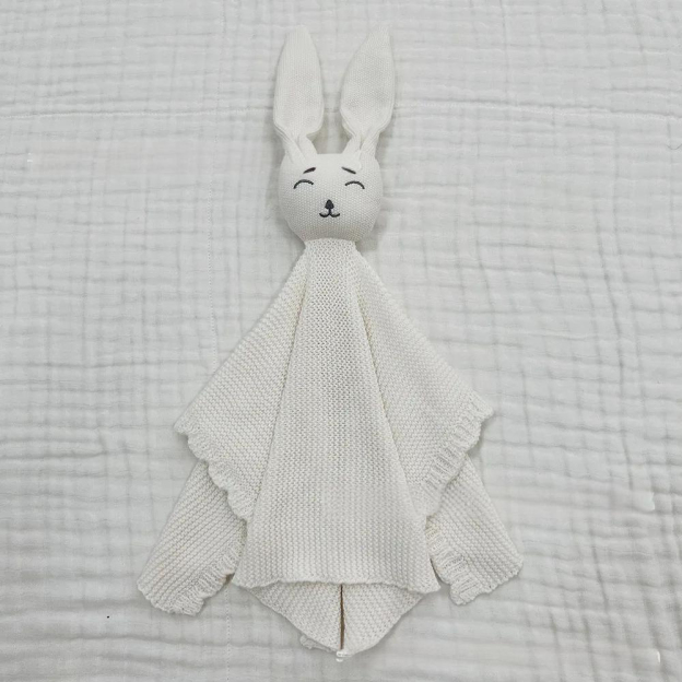 Personalized Baby Embroidery Bunny Comforter | CWToy147