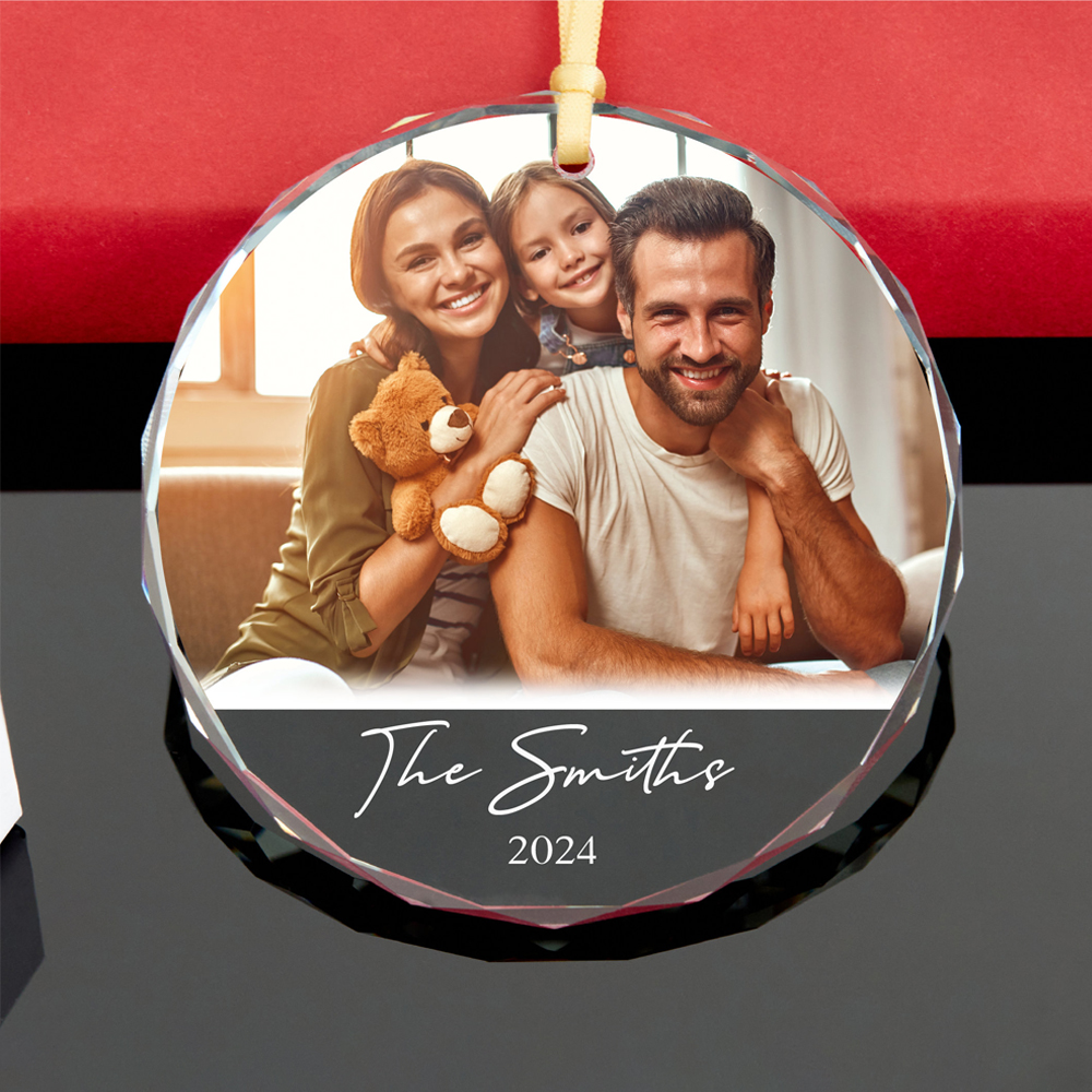 Personalized Glass Family Christmas Ornaments | CWGlass24