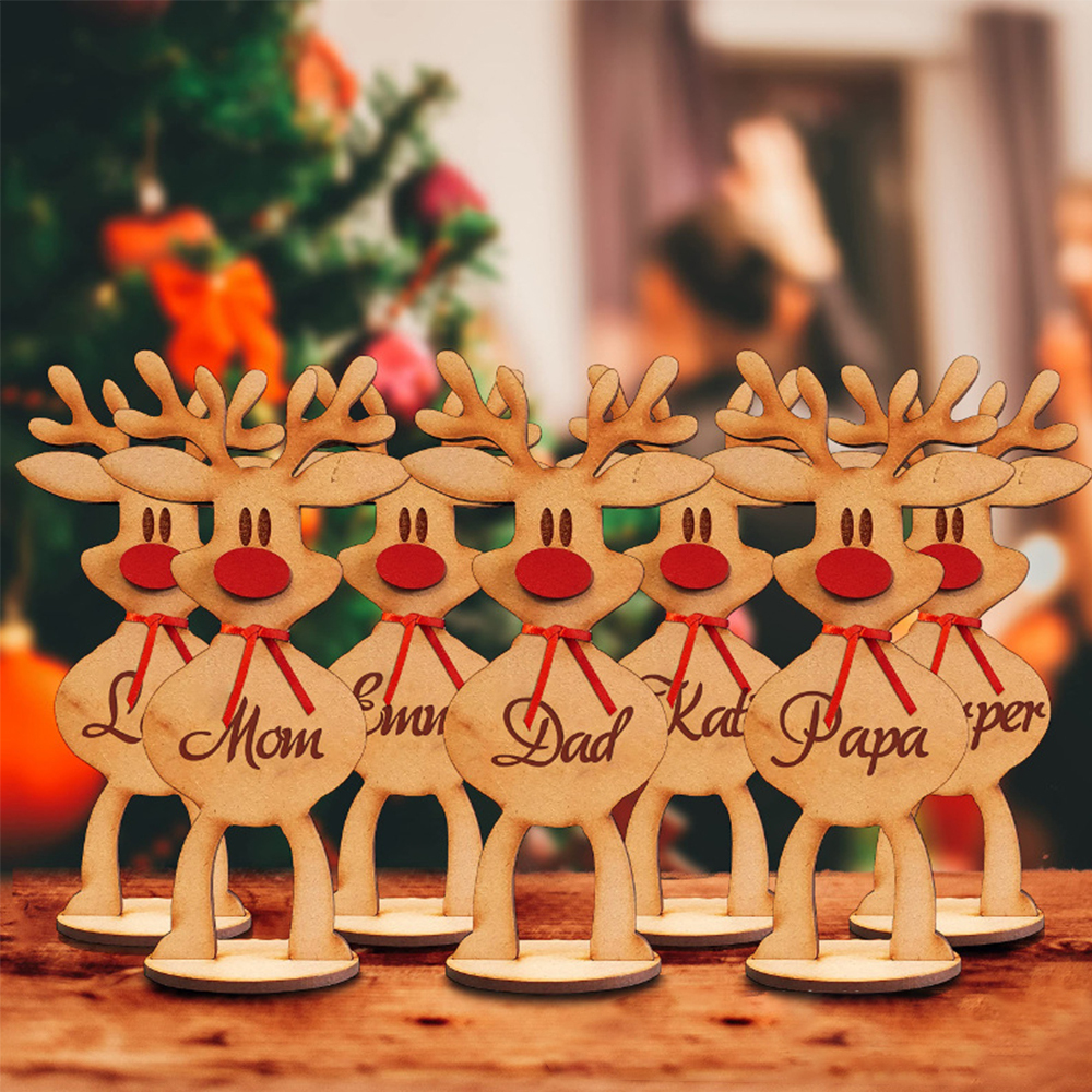 Personalized Freestanding Reindeer Christmas Decoration | MCGift29