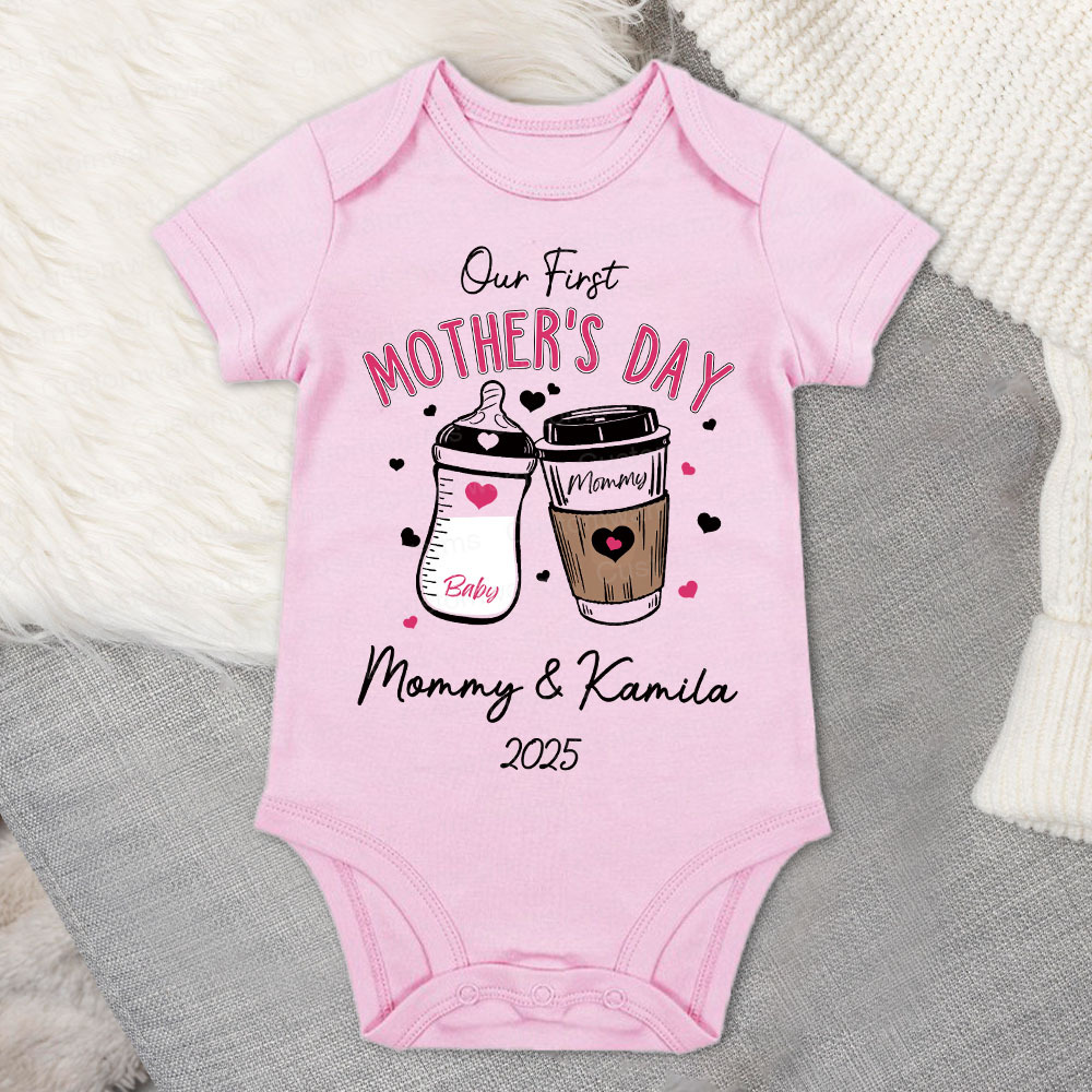 Personalized First Mother's Day Mommy and Baby Outfit | CWFamily17