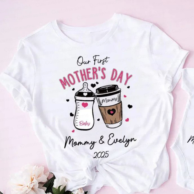 Personalized First Mother's Day Mommy and Baby Outfit | CWFamily17