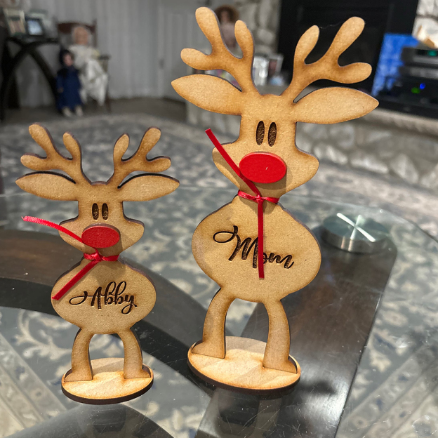 Personalized Freestanding Reindeer Christmas Decoration | MCGift29