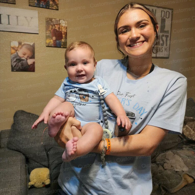 Personalized First Mother's Day Mommy and Baby Outfit | CWFamily17