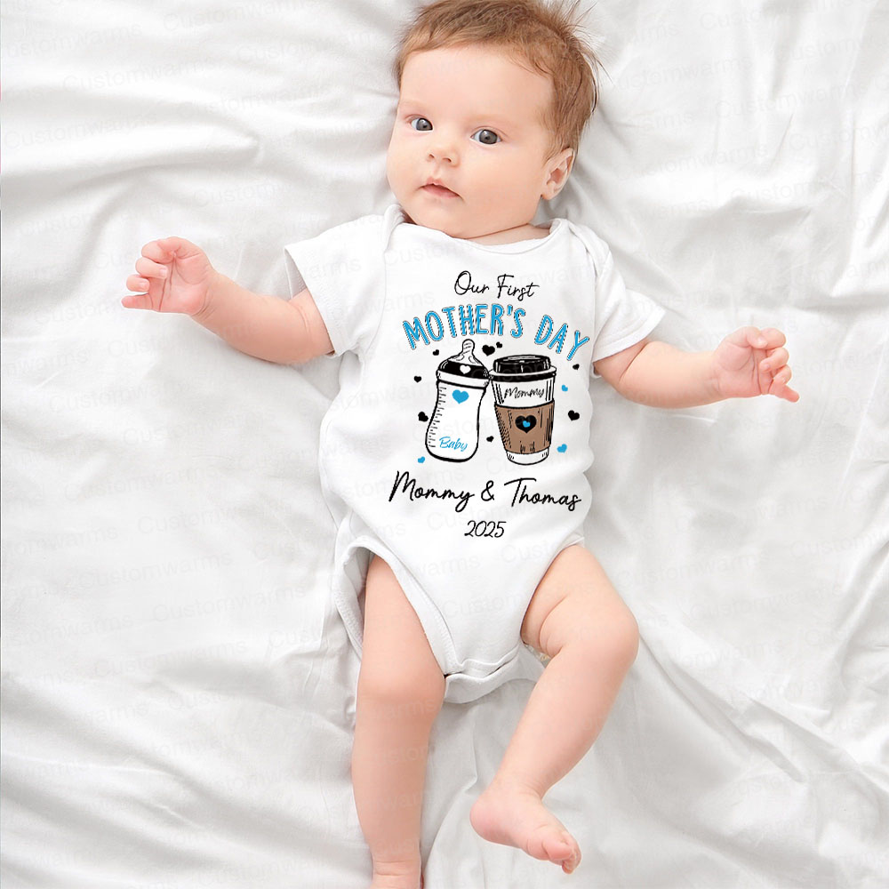 Personalized First Mother's Day Mommy and Baby Outfit | CWFamily17