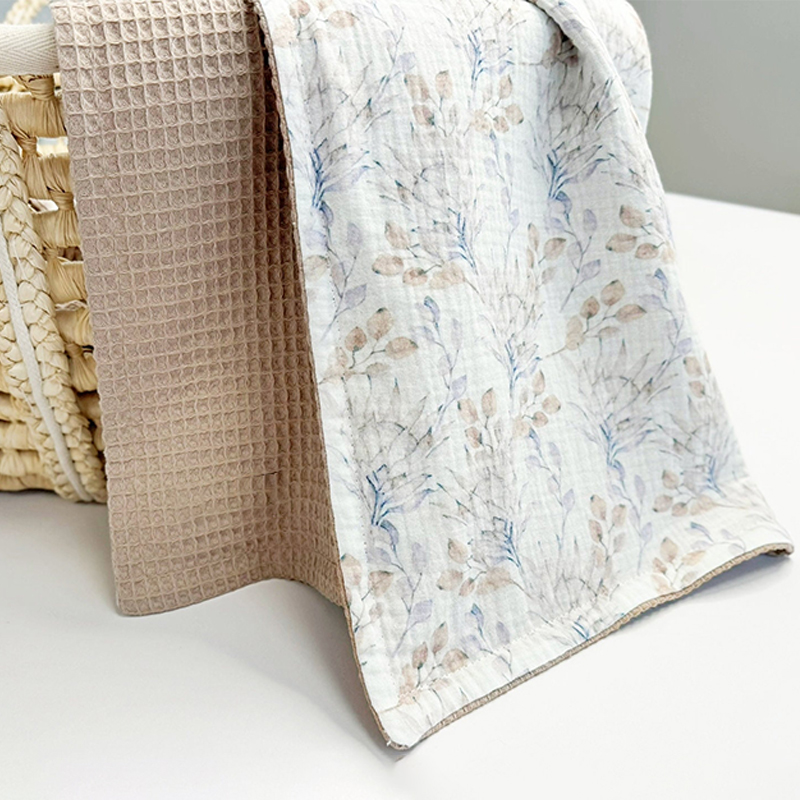 Personalized Embroidered Organic Waffle Blanket for Comfort & Unique| CWBaby81