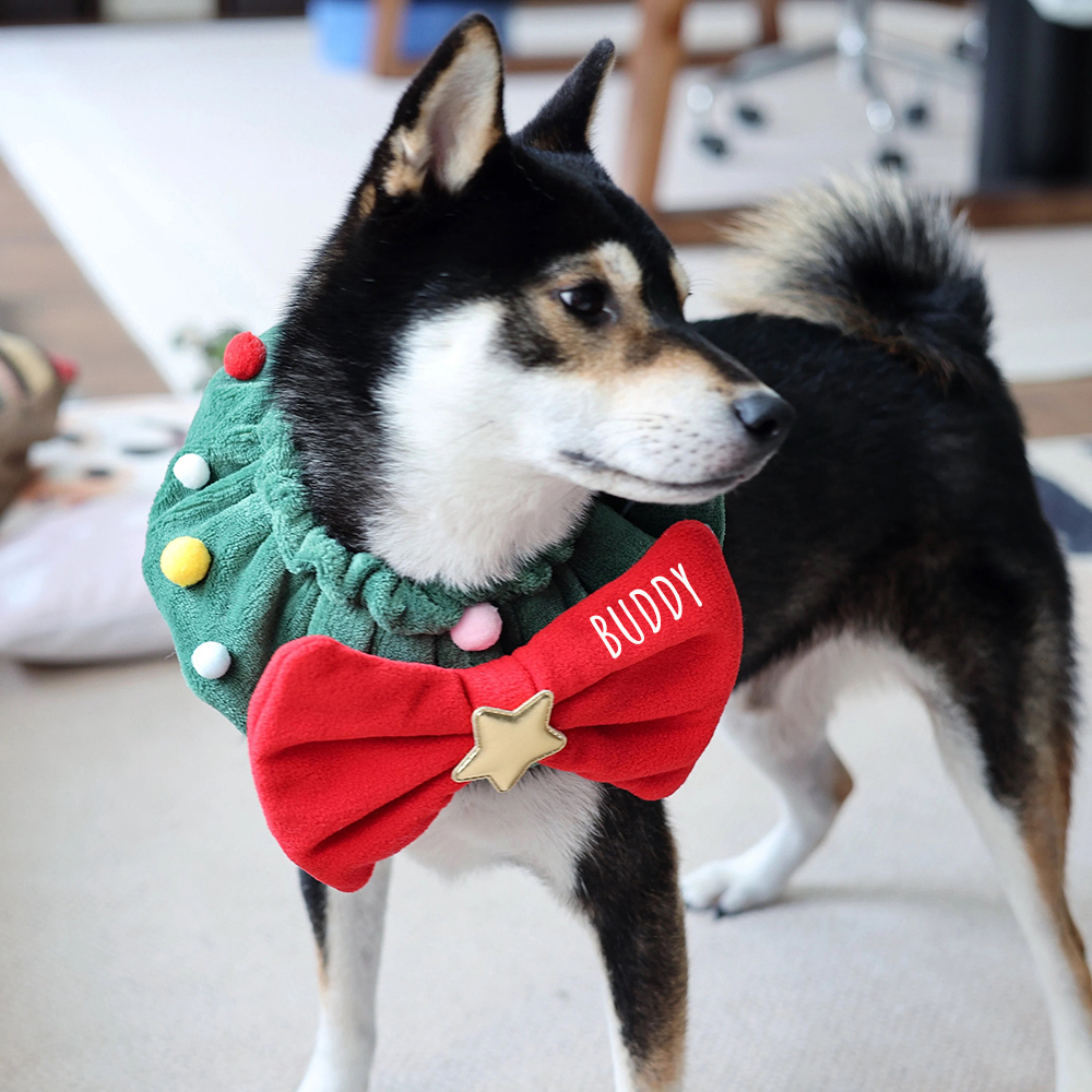 Personalized Funny Christmas Pet Bow Tie Scarf | MCGift110