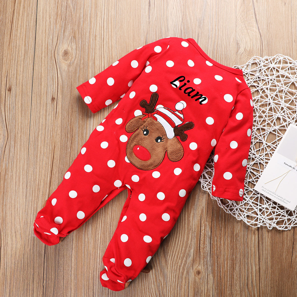 Personalized Baby Lovely Christmas Elk Romper | MCGift113
