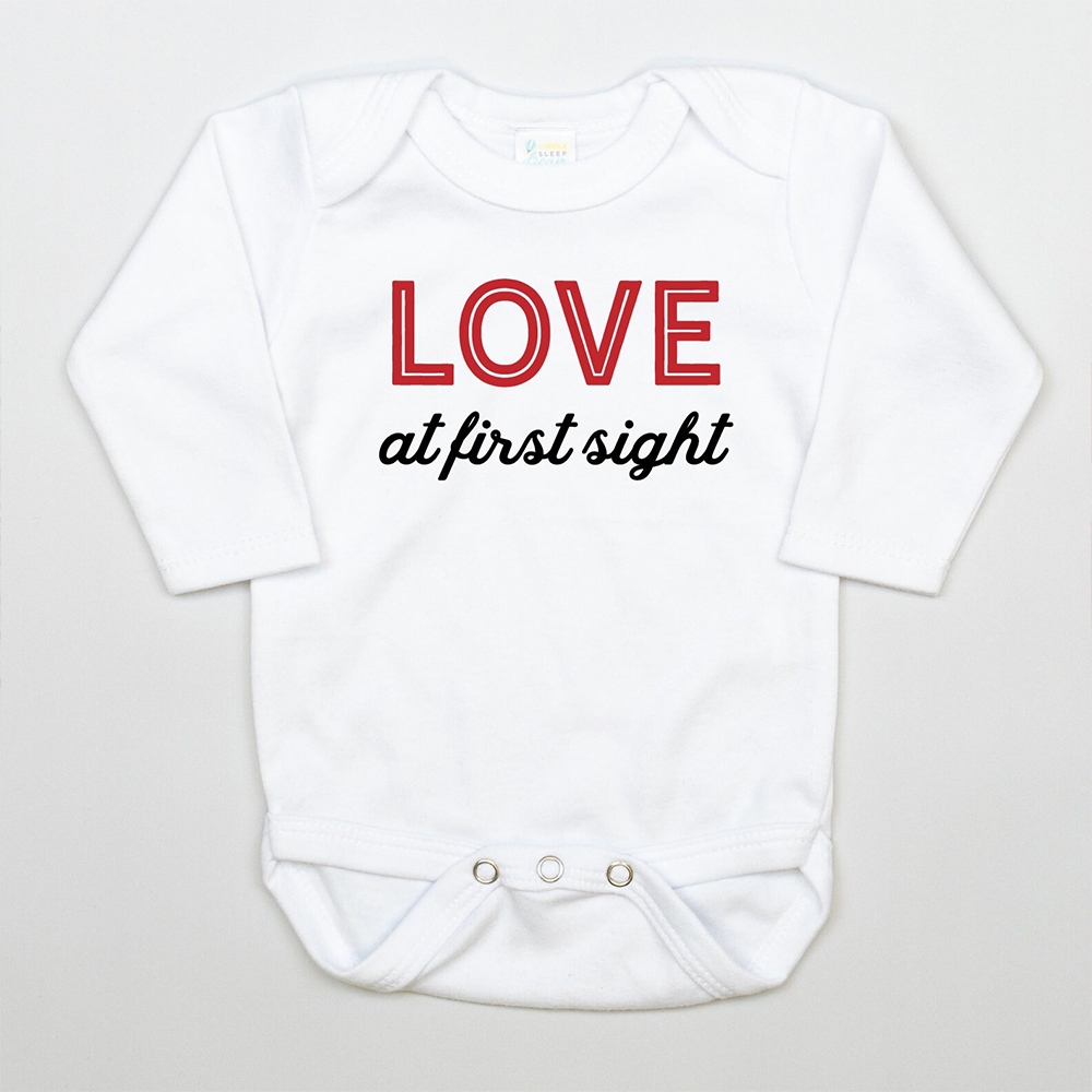 Personalized Baby 1st Valentines Day Outfit Set | CWBaby126