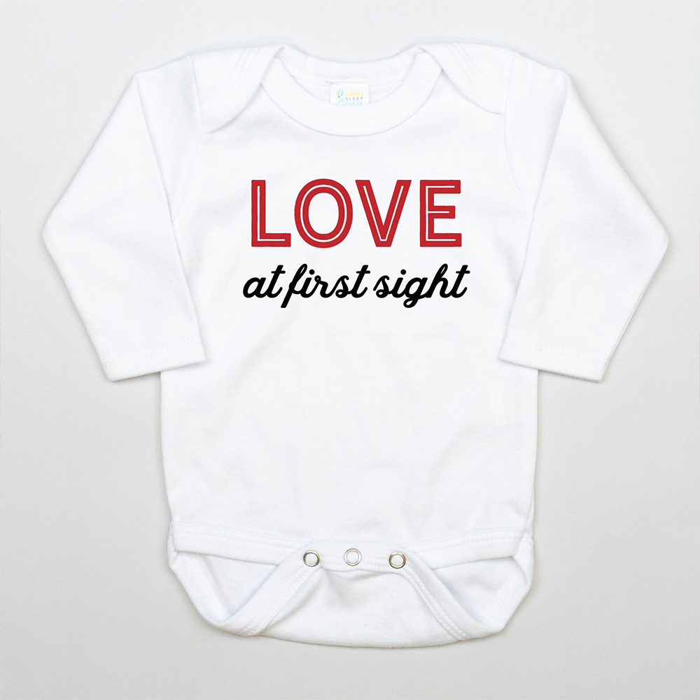 Personalized Baby 1st Valentines Day Outfit Set | CWBaby126