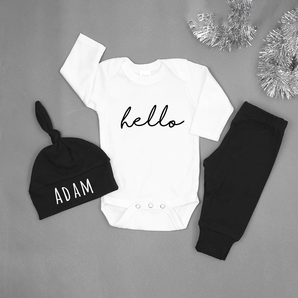 Personalized Baby Coming Home Outfit Set | CWBaby131