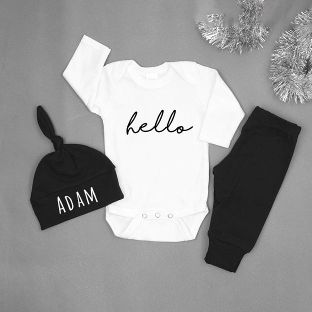 Personalized Baby Coming Home Outfit Set | CWBaby131
