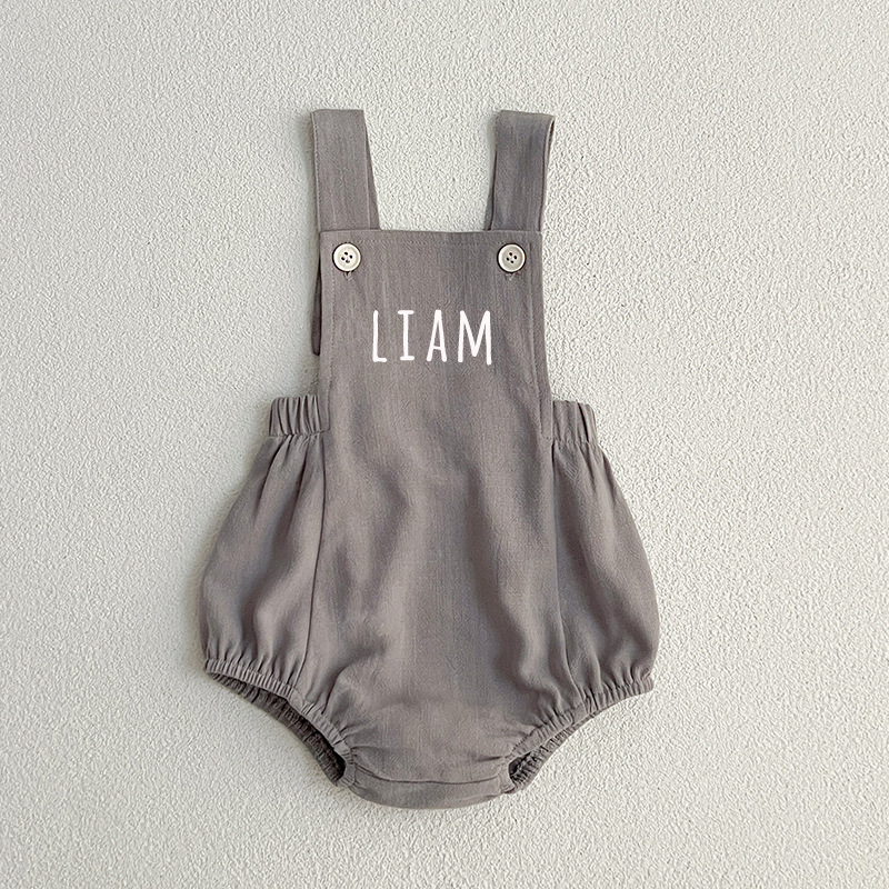 Personalized Baby Baby Suspender Triangle Jumpsuit Romper | CWBaby134