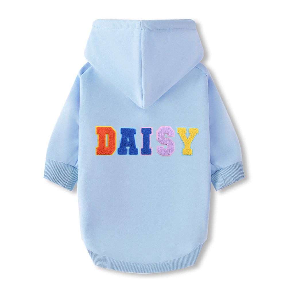 Personalized Varsity Letter Dog Hoodie for Comfort and Unique | BKPet140