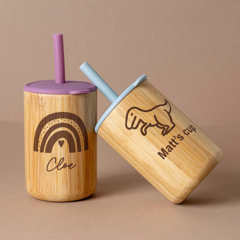Personalized 5oz Eco-friendly Bamboo & Silicone Non-spill Cup | YouBottle57