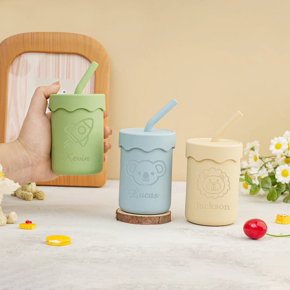 Personalized Name Kid Silicone Sippy Cup | CWBaby155
