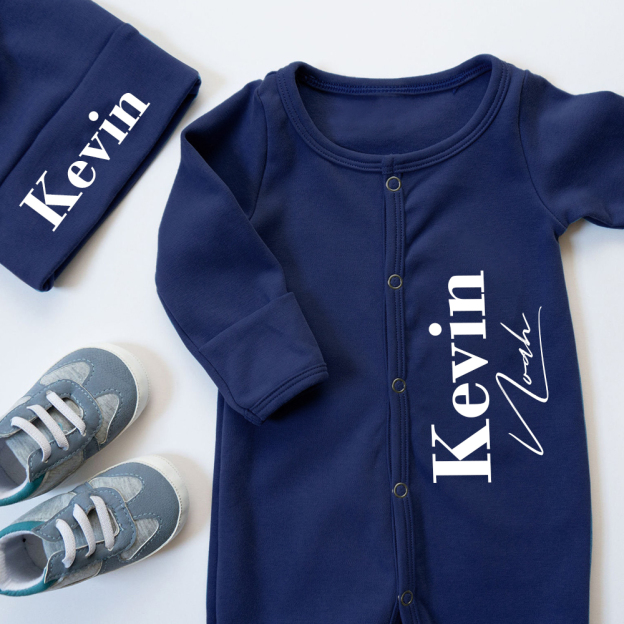 Personalized Baby Cotton Onesie Set | CWBaby26