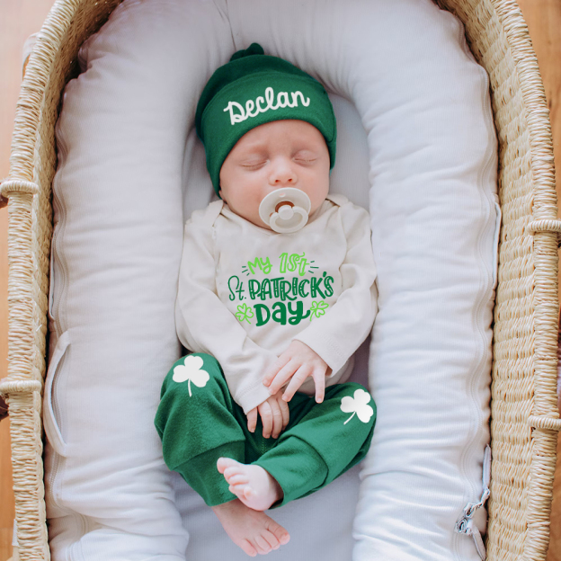 Personalized Baby 1st St. Patrick's Day Outfit Set | CWBaby163
