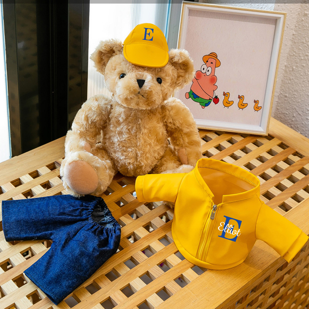 Personalized Kids Monogram Plush Teddy Bear Toy | CWToy111