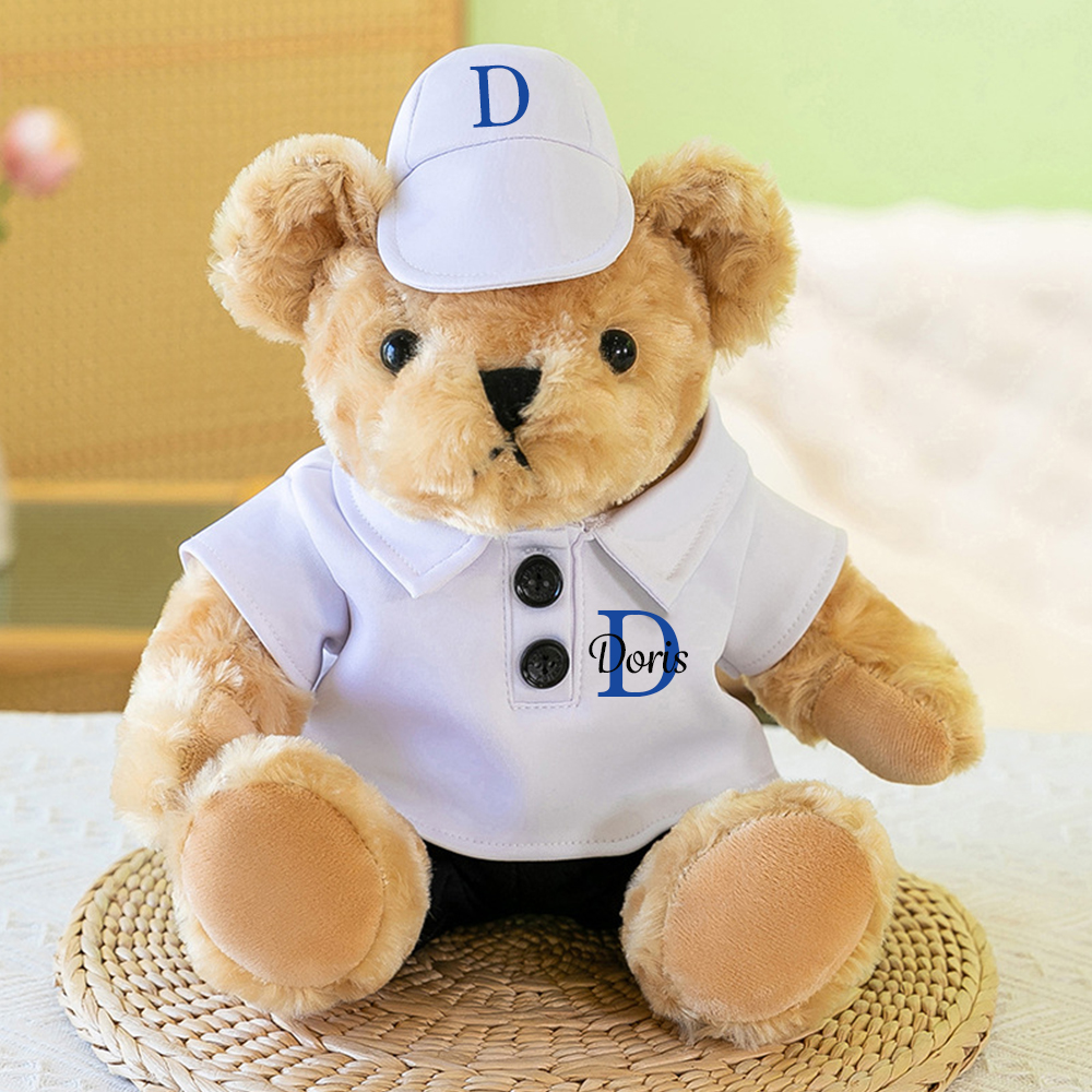 Personalized Kids Monogram Plush Teddy Bear Toy | CWToy111