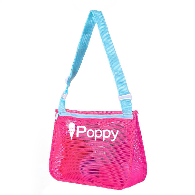 Personalized Seashell Zipper Mesh Beach Bag | CWBeach01