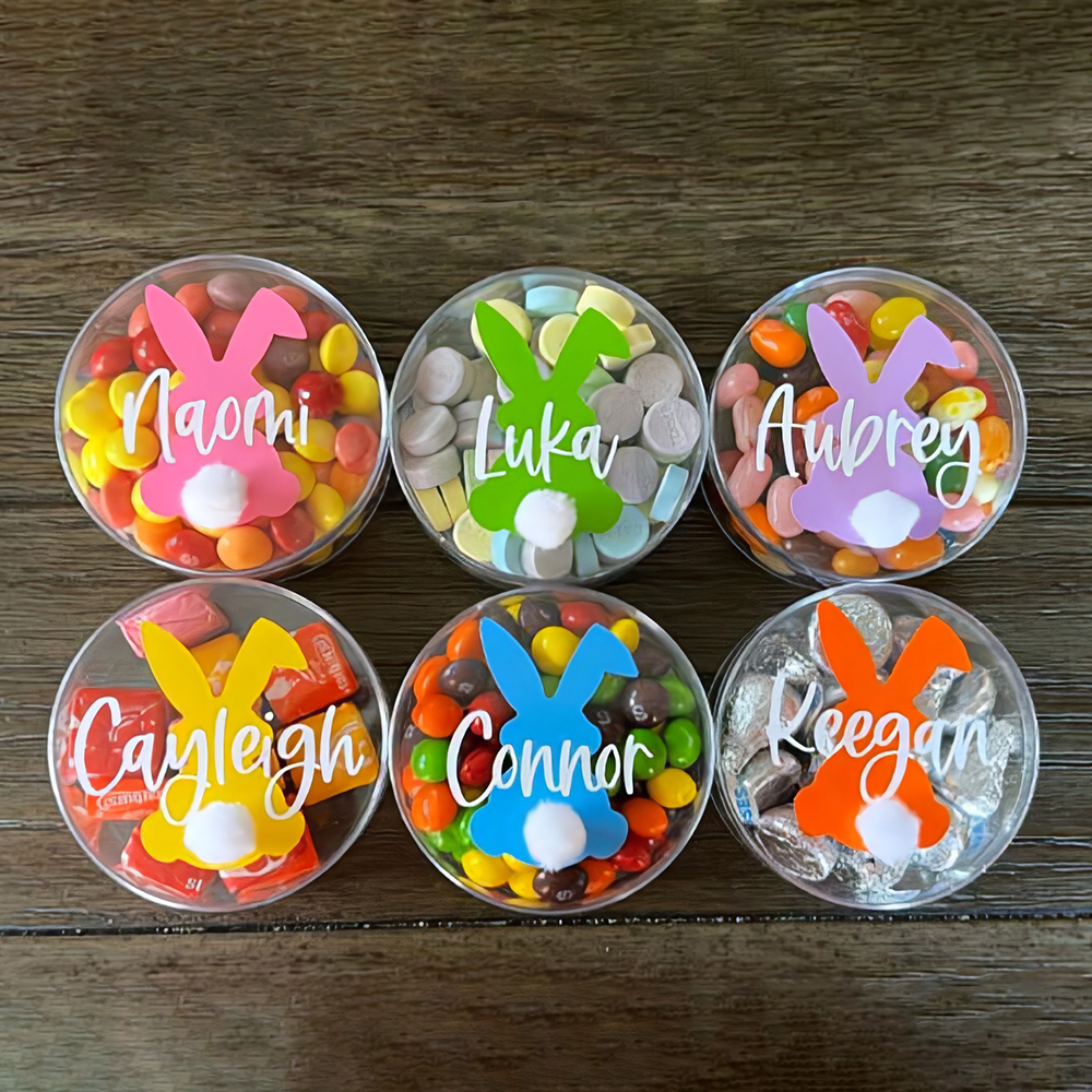 Personalised Lovely Easter Bunny Candy Containers | CWEaster40