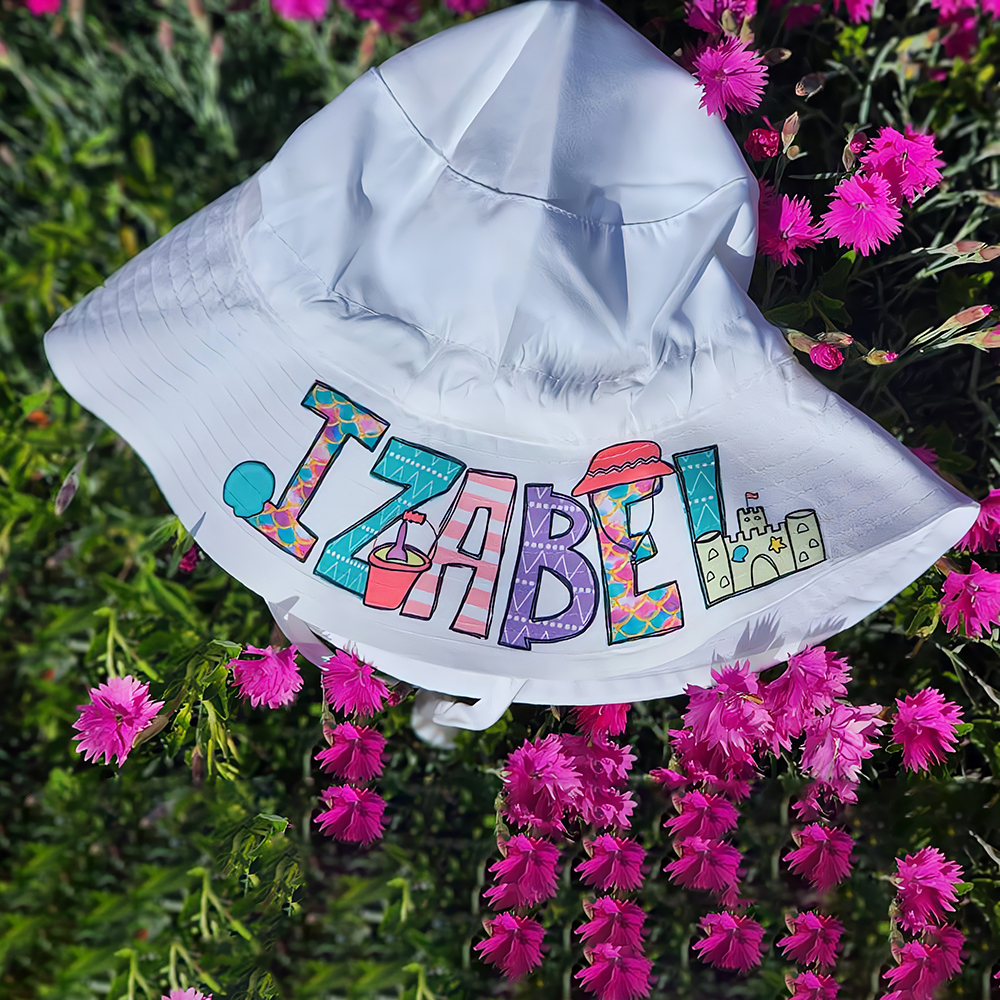 Personalized Lovely Summer Sun Protection Bucket Hat | CWBeach158