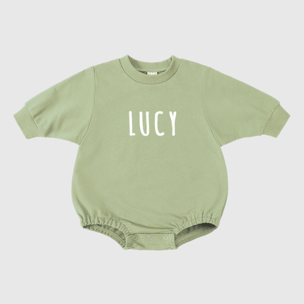 Personalized Kids Cozy Soft Sweatshirt Romper | inRomper02