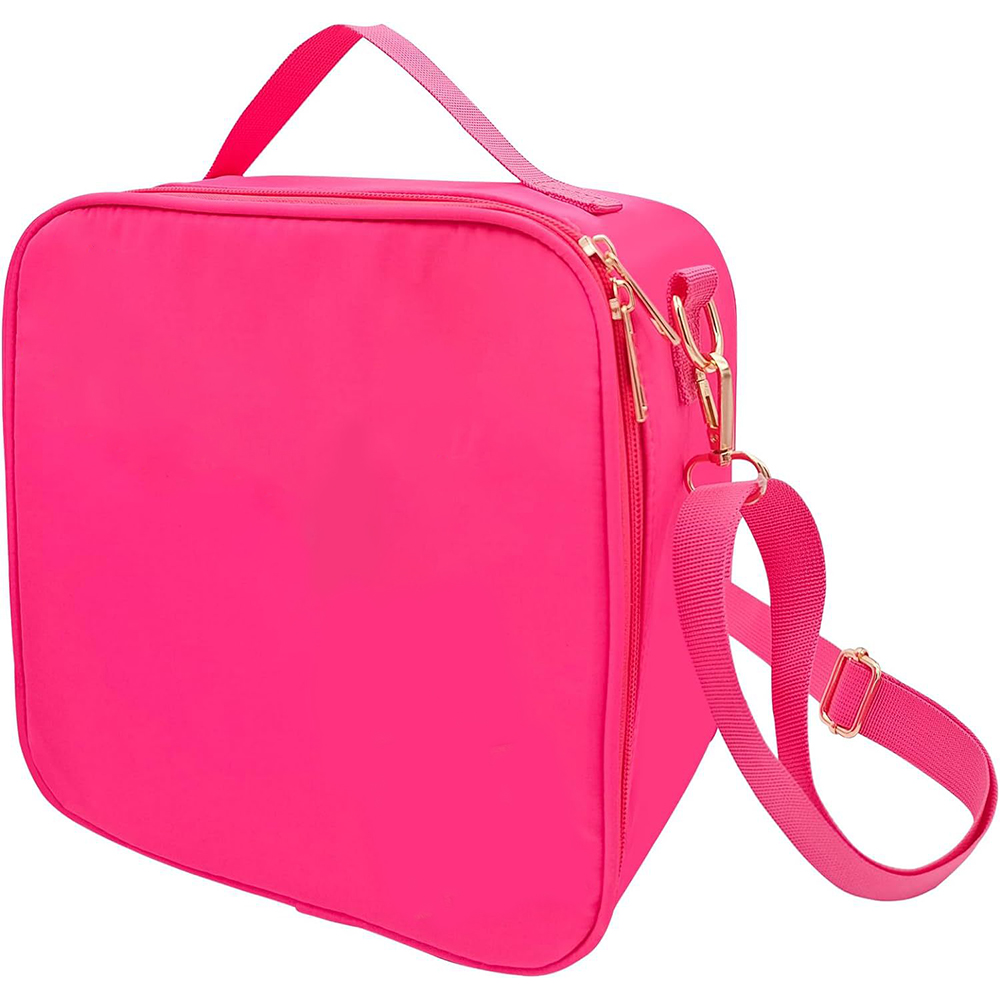 Personalized Chenille Letter Lunch Bag With Strap