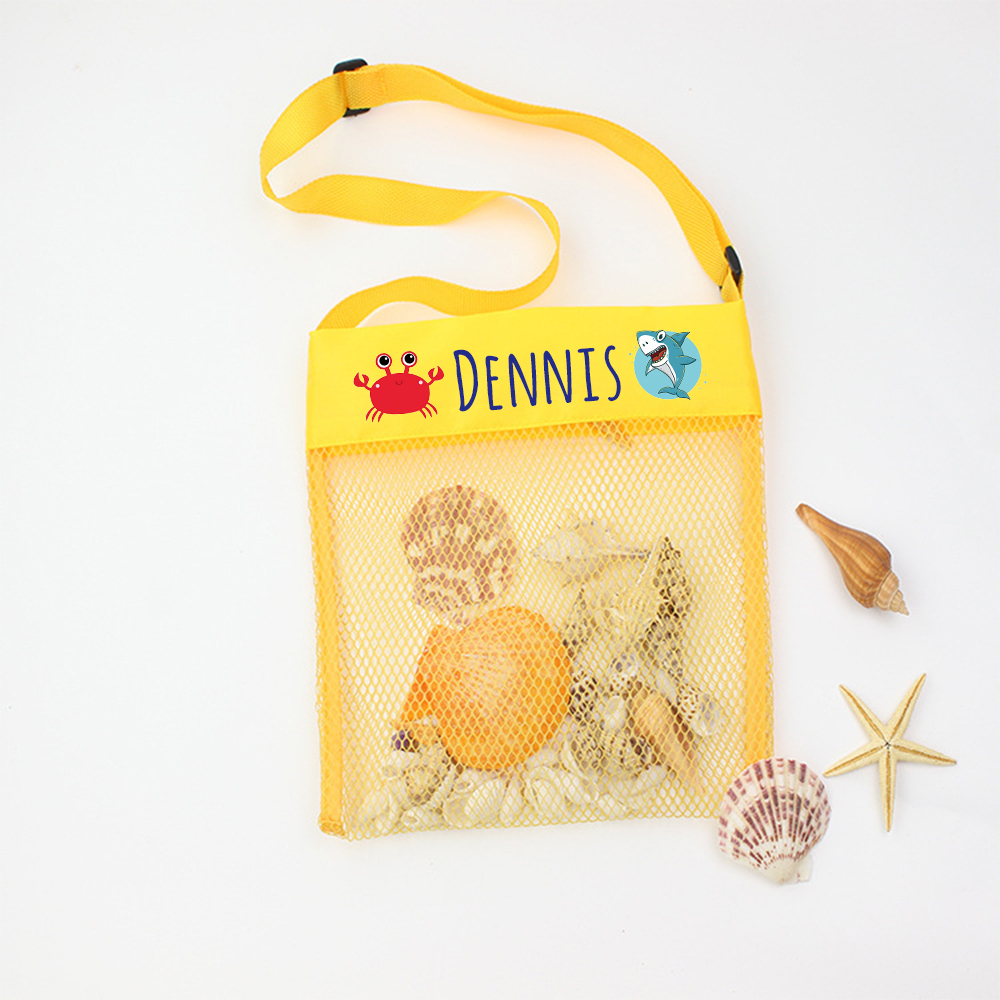 Personalized Lovely Seashell Mesh Beach Bag | CWBeach0201