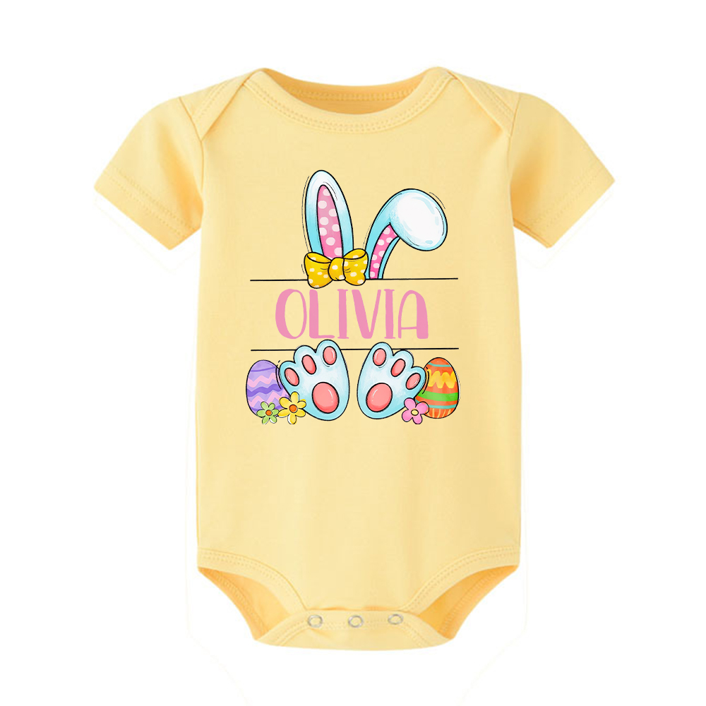 Personalized Baby Cute Easter Bunny Romper | CWEaster44