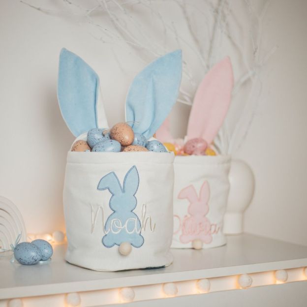 Personalised Embroidered Easter Bunny Basket | CWEaster45