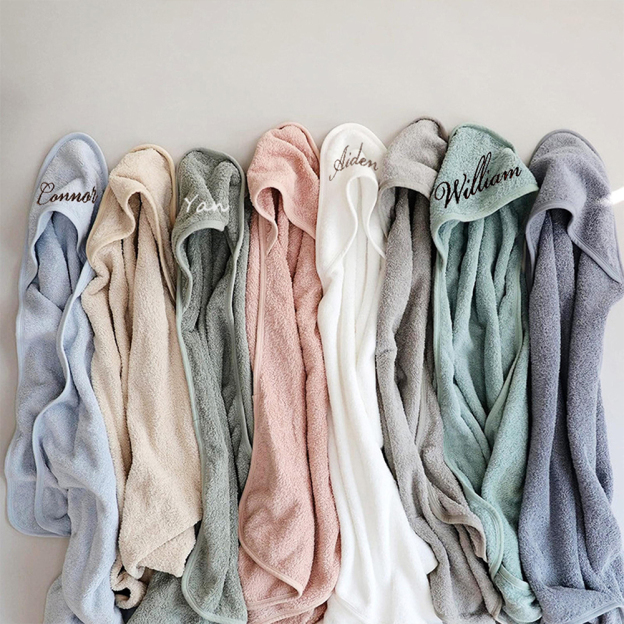 Personalized Embroidery Kid Lovely Coral Velvet Hooded Towel | CWBaby197