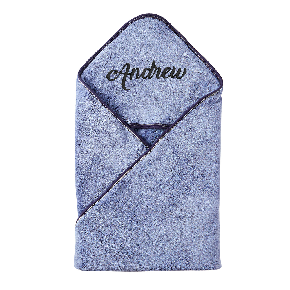 Personalized Embroidery Kid Lovely Coral Velvet Hooded Towel | CWBaby197