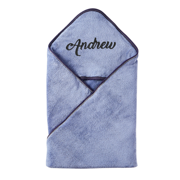 Personalized Embroidery Kid Lovely Coral Velvet Hooded Towel | CWBaby197