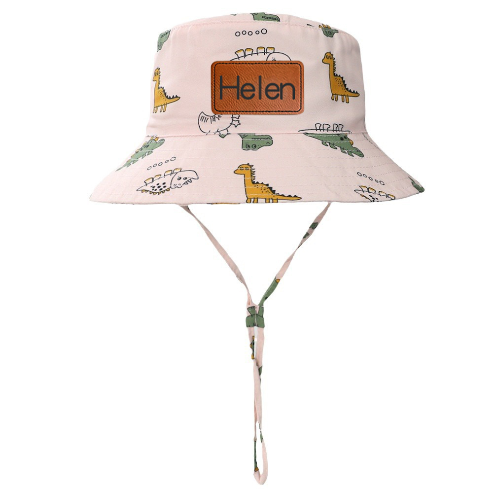 Personalized Leather Patch Dinosaur Bucket Hat for Comfort & Unique | CWBeach169