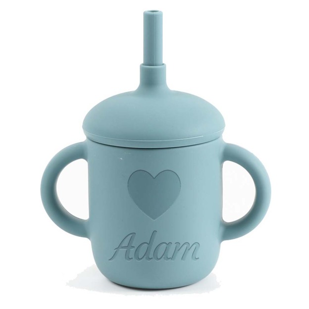 Personalised Baby Food Grade Sippy Silicone Cup | CWBaby5401