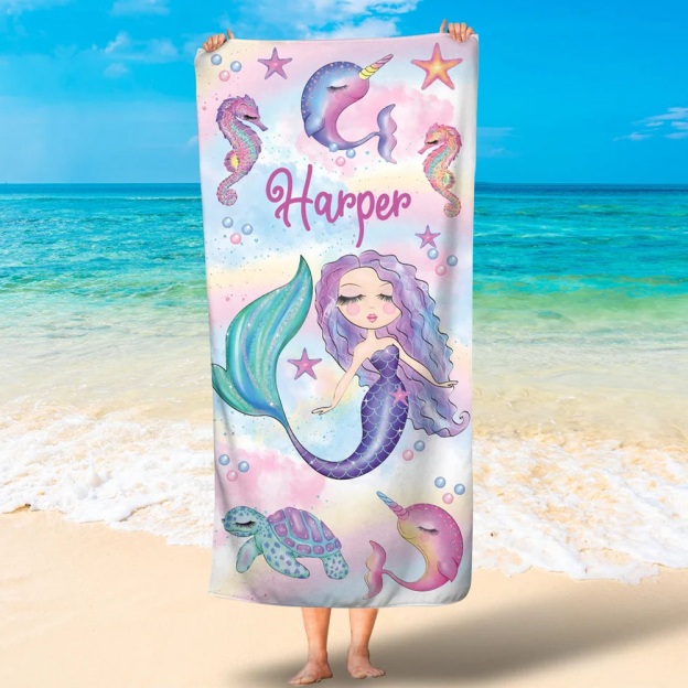 Personalized Lovely Kid Towel for Summer & Beach | CWTowel155