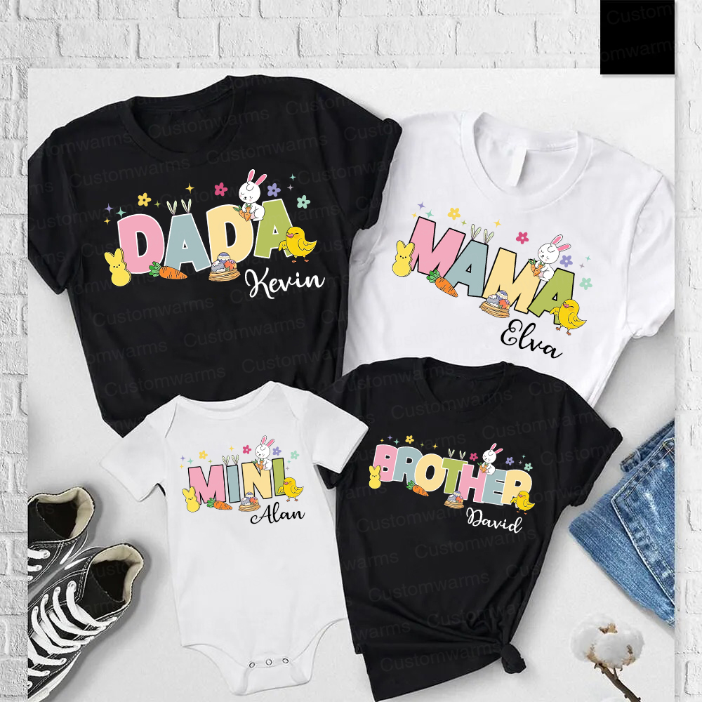 Personalized Family Happy Easter Matching Shirt | CWEaster56