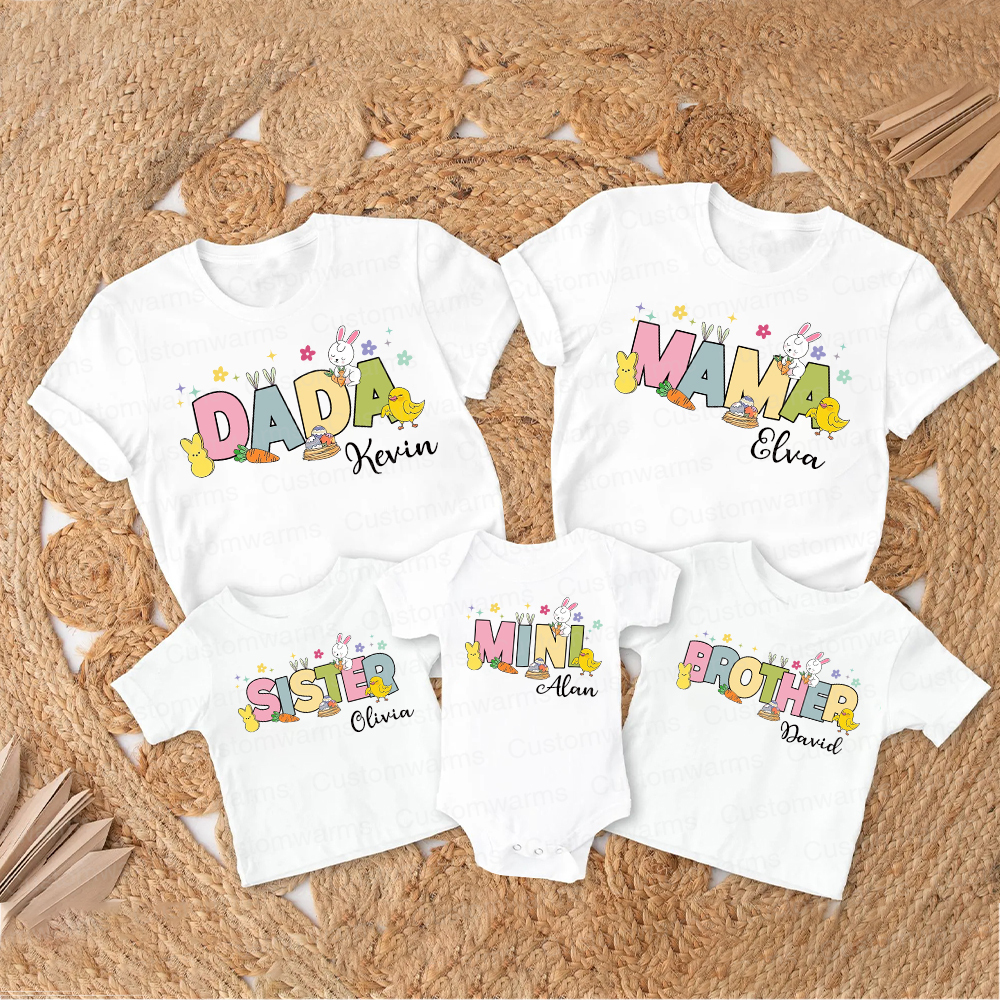 Personalized Family Happy Easter Matching Shirt | CWEaster56