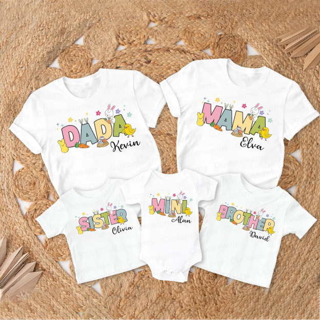 Personalized Family Happy Easter Matching Shirt | CWEaster56