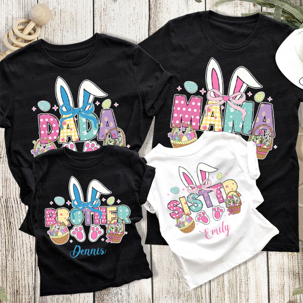 Personalized Family Happy Easter Matching Shirt | CWEaster54
