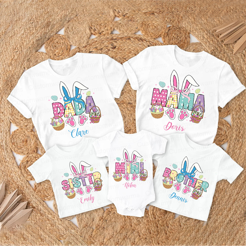 Personalized Family Happy Easter Matching Shirt | CWEaster54
