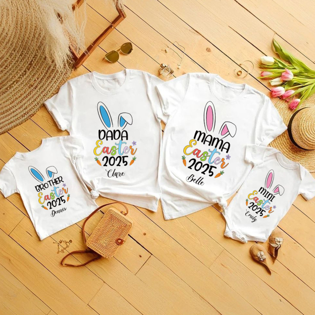 Personalized Family Happy Easter Matching Shirt | CWEaster57