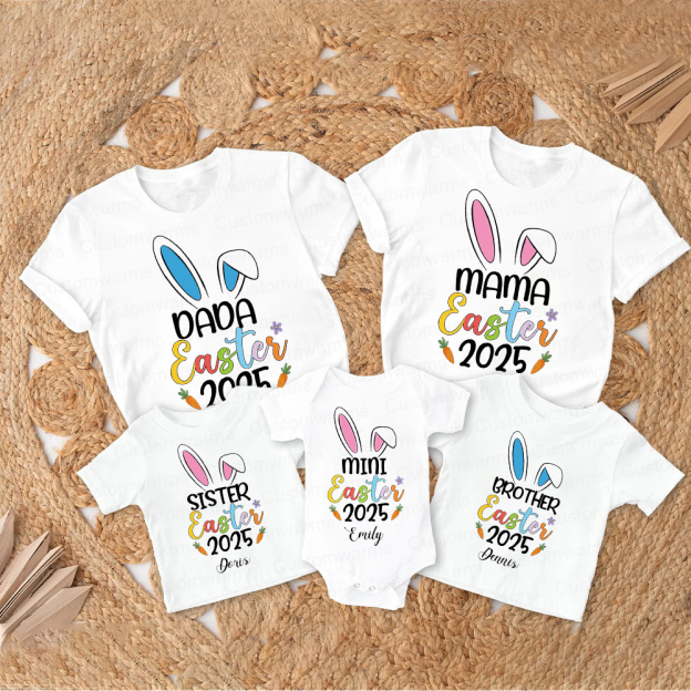 Personalized Family Happy Easter Matching Shirt | CWEaster57