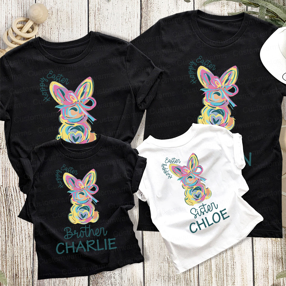 Personalized Family Happy Easter Matching Shirt | CWEaster58