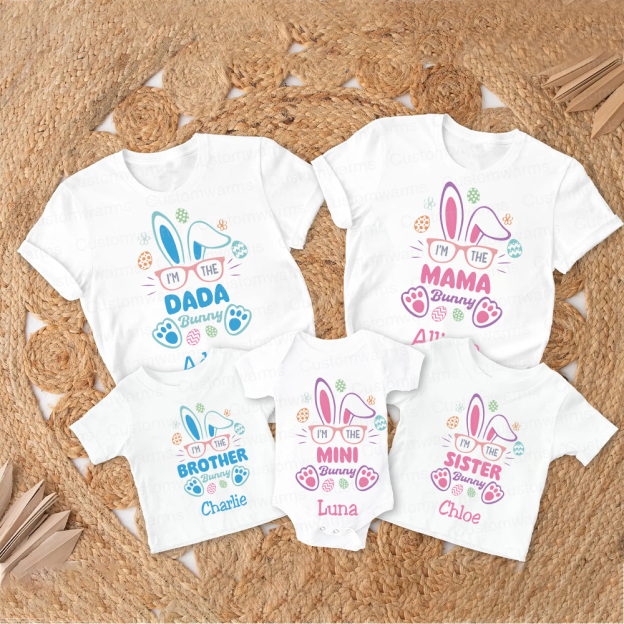 Personalized Family Happy Easter Matching Shirt | CWEaster60