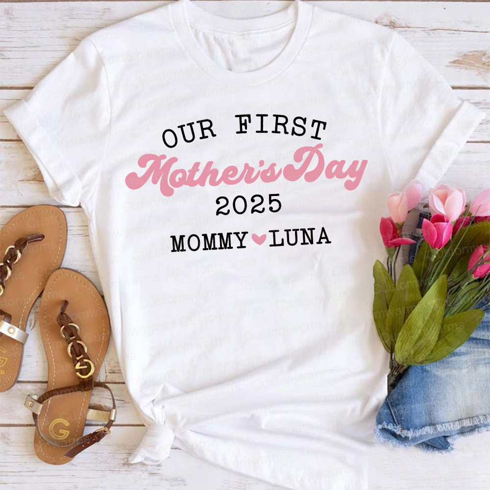 Personalized First Mother's Day Mommy and Baby Outfit | CWFamily30